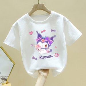 女童t恤衫夏季短袖纯棉小女孩上衣洋气甜美儿童衣服酷库米kuromi