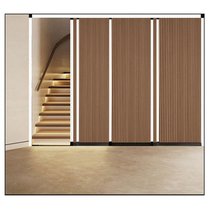 免打孔推拉门移门帘蜂巢帘厨房隔断楼梯口无轨隐形折叠伸缩门