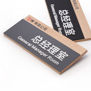 办公室木质门牌部门标识牌亚克力科室牌会议室公司区域牌子米黄