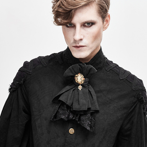 哥特绅士风饰品黑色宫廷贵族男女款领结宴会派对表演拍照领花假领