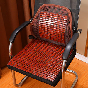 夏季凉席坐垫椅子靠背一体连体竹椅垫办公室电脑汽车腰靠腰枕护腰