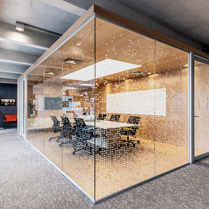 马赛克黑白色渐变玻璃贴膜办公室无胶静电uv透明贴纸隔断定制图案