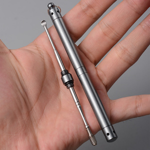 钥匙扣单个掏耳神器带挖耳勺扣挂大人用弹簧螺旋采耳工具牙签一体