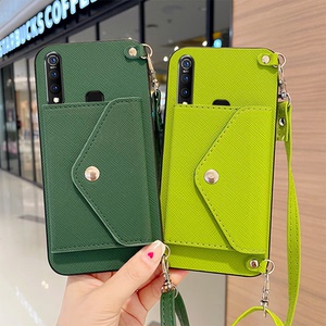 可斜挎卡包带挂绳vivoy9s手机壳y7s奢华z1i荧光绿z3i可背z5x斜背z6