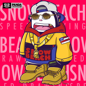 panda熊猫潮牌官网潘达raekwon卡通印花t恤夏秋新款假两件卫衣男