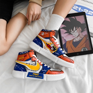 动漫高帮鞋男七龙珠孙悟空潮鞋联名款aj空军一号学生板鞋女情侣鞋
