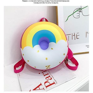 甜甜圈书包幼儿园网红彩虹背大中小班男女孩时尚可爱零食儿童卡通