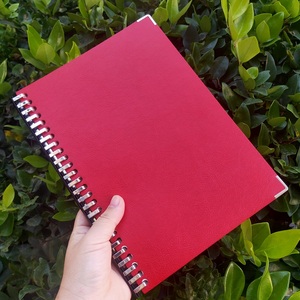 【专利】红色薄款便携A4软皮面可拆卸活页康奈尔5r高效笔记本A5记事本学生文具日周月计划本B5理财记账本