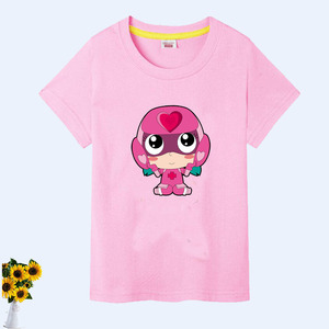 开心宝贝之甜心超人团体表演演出亲子服装 短袖t恤半袖中大小儿童