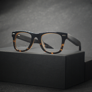 手工玳瑁色硬汉眼镜树脂 复古方框板材全框镜架 男女款潮近视护目