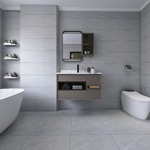 灰色仿古砖600x600卫生间厨房墙砖客厅浴室地砖闪电纹路防滑瓷砖