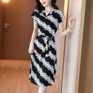 博雅琪服饰旗舰店高端气质连衣裙女2021夏季宽松收腰显瘦时尚裙子