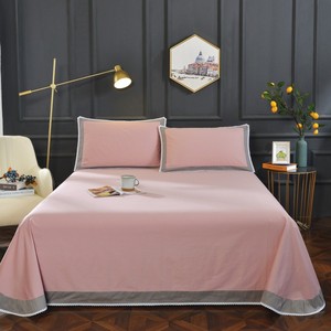 外贸出口床单单件100%纯棉床单枕套单人床双人床1.5米1.8米床亲肤