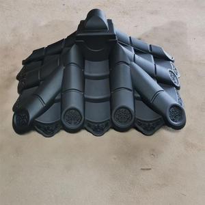 双面瓦直角仿古围墙瓦转角围墙装饰院墙头封头压顶瓦塑料外墙堵头