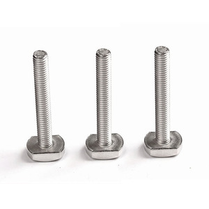 m6m10 304不锈钢t形螺丝钉t型栓杆方头长方形头螺栓gb37螺杆门板