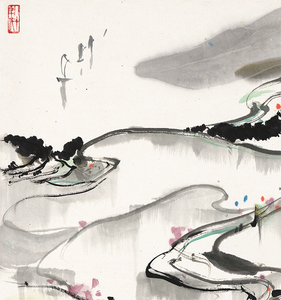 复制装饰画水乡水墨画横幅中式三尺艺术江南国画山水吴冠中微喷画