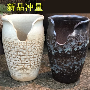 景德镇缺口多肉陶艺手工陶瓷花盆盆栽粗陶特大号高款清仓花瓶