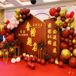 金榜题名升学谢师宴布置装饰气球套餐kt板酒店宴会场景毕业背景墙