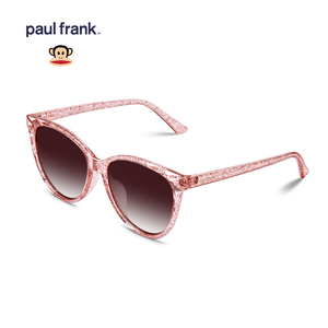 paul frank大嘴猴太阳镜男女蝶形超轻复古文艺镜架偏光防辐射高清