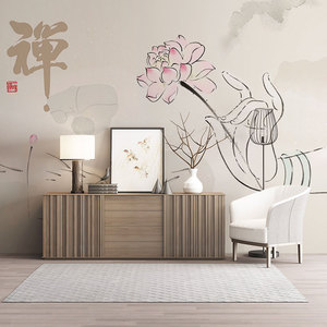 家装,建材 背景墙 无纺布壁纸 佛系壁纸自粘