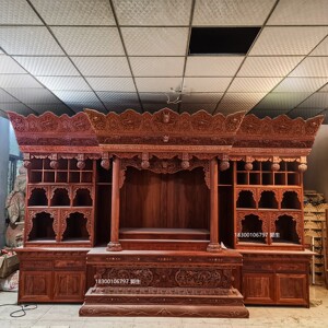 实木佛柜立柜藏式佛龛新中式花梨木佛台家用柜现代祠堂神龛定制
