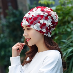 夏天光头专用帽女化疗帽子女薄款睡帽病人妈妈夏天透气化疗后女士