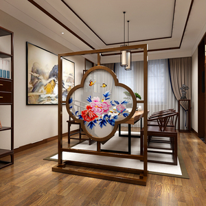 平风屏风家用实木