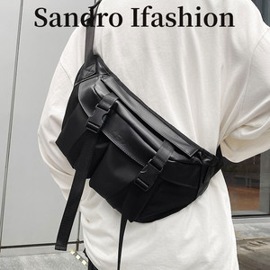 轻奢SANDRO IFASHION 胸包工装包大容量单肩斜挎包多功能运动腰包