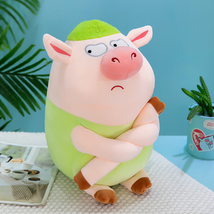 网红拽拽猪公仔可爱小猪儿童安抚布娃娃毛绒玩具女生玩偶生日礼物