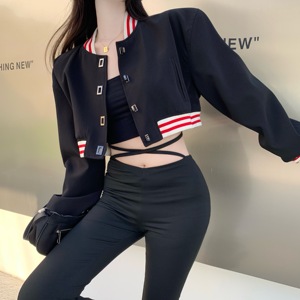 00预妍旗舰店天猫港风工装棒球服女春秋新款个性休闲拉链宽松上衣