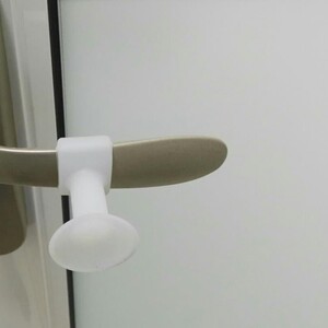 卫生间防碰墙垫欧式圆形窗户白色窗吸吸盘式安全门手把套防撞吸t