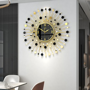 钟表家用时钟挂钟个性创意客厅时尚挂墙艺术挂饰石英时钟北欧轻奢