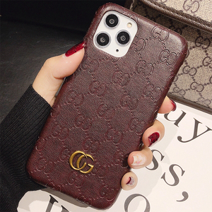 大牌gucci苹果12promax手机壳古驰iphone11高档奢华xs皮质xr7潮8p