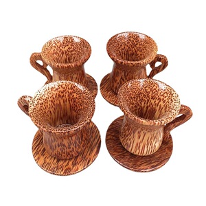 越南椰子木茶壶酒壶 茶具摆件天然椰子木制作茶具套装茶壶茶杯