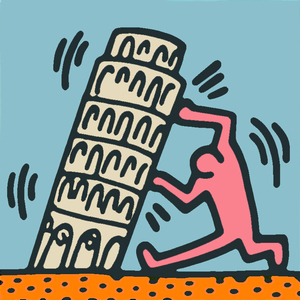 轻漫物语keith haring联名凯斯 哈林短袖t恤涂鸦图案波普风情侣装