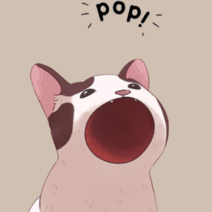 轻漫物语鬼畜pop cat气泡啵嘴猫咪可爱魔性表情包周边t恤男女短袖