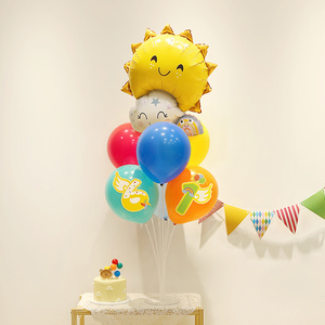 六一装饰品桌飘气球61快乐儿童节派对幼儿园教室班级摆件场景布置