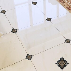 客厅卧室地面装饰创意瓷砖对角贴防水耐磨墙贴地板贴自粘地砖贴纸