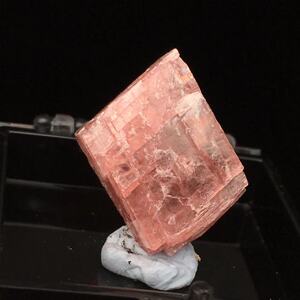 天然带点小内透菱锰矿解理晶体原石原矿矿物晶体标本小盒子矿