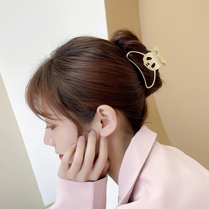 发夹后脑勺抓夹发抓头发头饰小熊可爱女卡子发饰小号女夏季鲨鱼夹