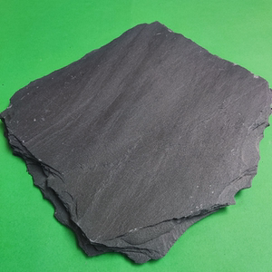 天然青石板岩水池底毛边不规则石片景观喷泉碎拼乱石板铺地砖促销