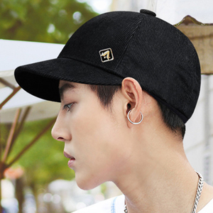 短檐帽子短帽檐男帽小沿帽女夏季鸭舌帽潮酷棒球帽春秋百搭遮阳帽