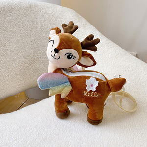 可爱小鹿包包女2020新款ins百搭卡通玩偶包软萌少女单肩斜挎包潮