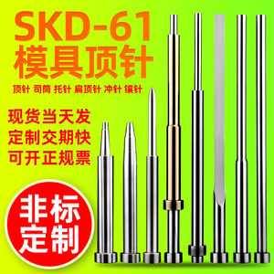 进口SKD61模具顶针司筒推管扁顶针冲针托针镶针顶杆非标定制订做