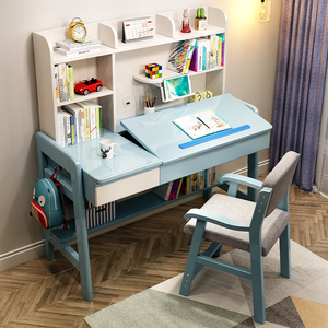 儿童学习桌实木书桌小户型收纳简易卧室宝宝女孩写字桌幼儿写字台