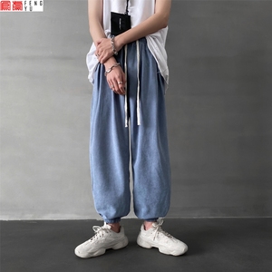 o型腿修饰裤男休闲裤罗圈腿穿灯笼裤薄款修闲适合胯大腿粗的裤子