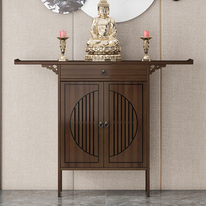 条案实木供桌新中式客厅佛龛供台玄关桌中堂佛台家用简约佛柜神台