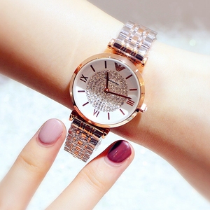 古浪琴海品牌新款气质轻奢简约防水时尚潮流水钻满天星钢带手表女