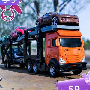 反斗城1:64双层运汽车运输车超跑合金车跑车模型盒装 小卡车玩具