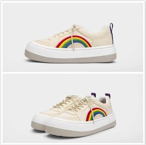 现货eytys泫雅 杨超越 lisa同款 休闲百搭彩虹运动鞋 厚底帆布鞋